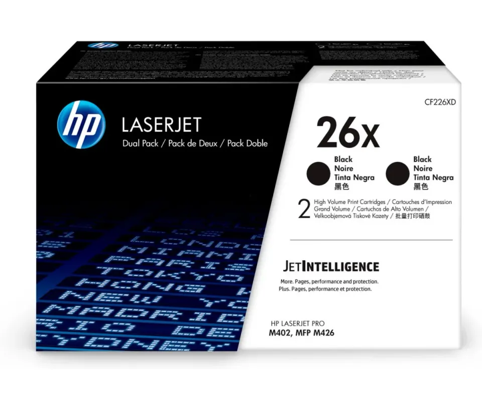 HP CF226XD originální toner černý č.26X velký 2 pack (2x 9000str.) (pro LJ PRO 402, M402, M426, black)