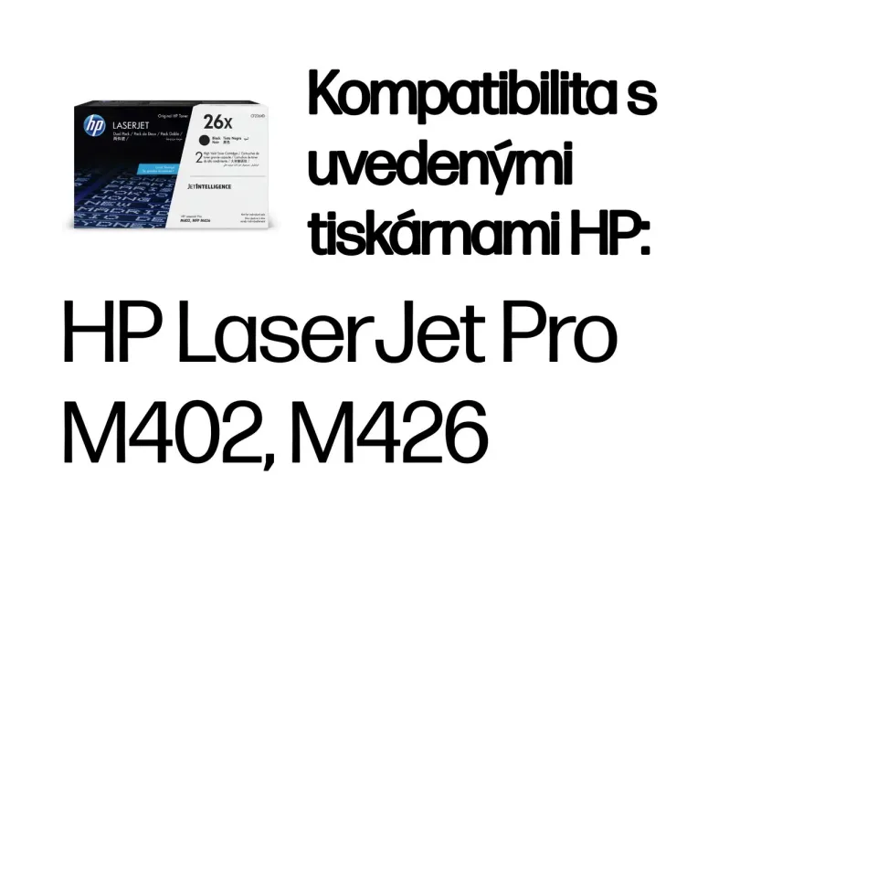HP CF226XD originální toner černý č.26X velký 2 pack (2x 9000str.) (pro LJ PRO 402, M402, M426, black)