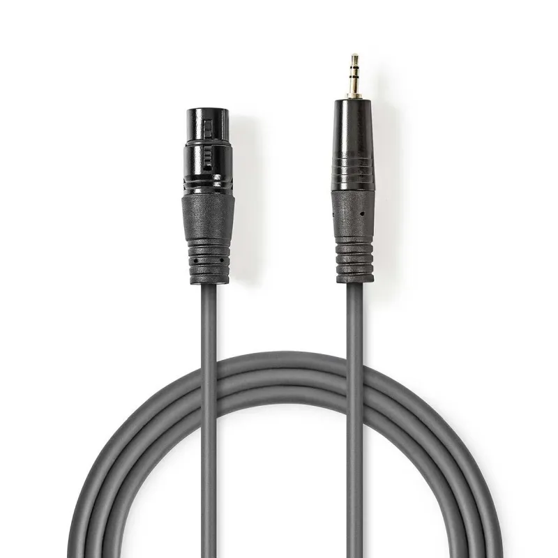 Nedis COTH15320GY10 - Vyvážený XLR Audiokabel | XLR 3pinová Zásuvka – 3,5mm Zást