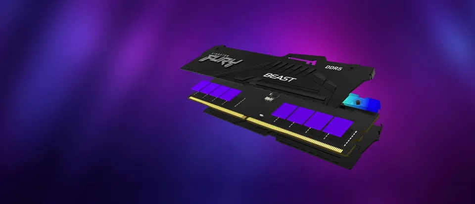 KINGSTON 16GB 6400MT/s DDR5 CL32 DIMM FURY Beast RGB EXPO