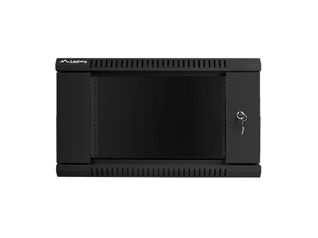 Nástěnný rack 19'' 6U 600X450mm černý flat pack