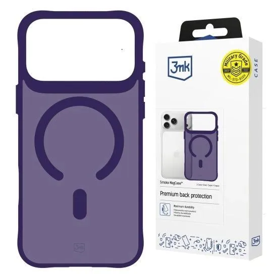 3mk ochranný kryt Smoke MagCase Purple pro Apple iPhone 17 Pro Max / 18 Pro Max