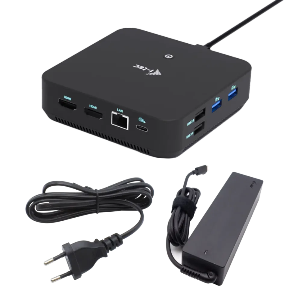 i-tec USB-C DP Dual HDMI Docking Station, Power Delivery 100W + i-tec Universal