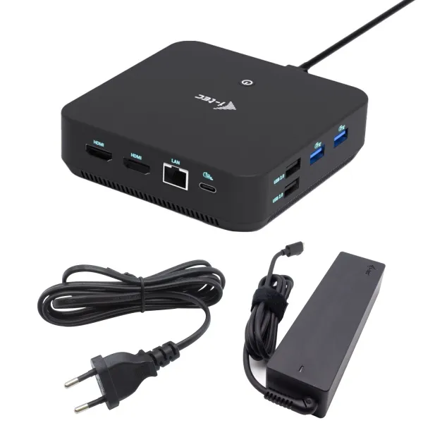 i-tec USB-C DP Dual HDMI Docking Station, Power Delivery 100W + i-tec Universal