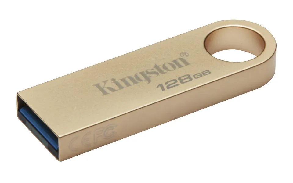KINGSTON DataTraveler SE9 128GB zlatý kovový USB3.0 flash drive (pevný konektor)