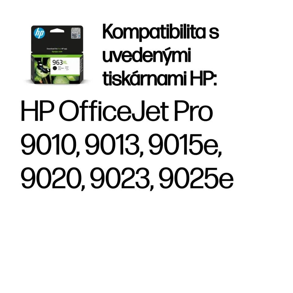 HP 3JA30AE originální náplň černá velká č.963XL (black, cca 2000 stran) (pro OfficeJet Pro 9010, 9013, 9020, 9023, 9022e)
