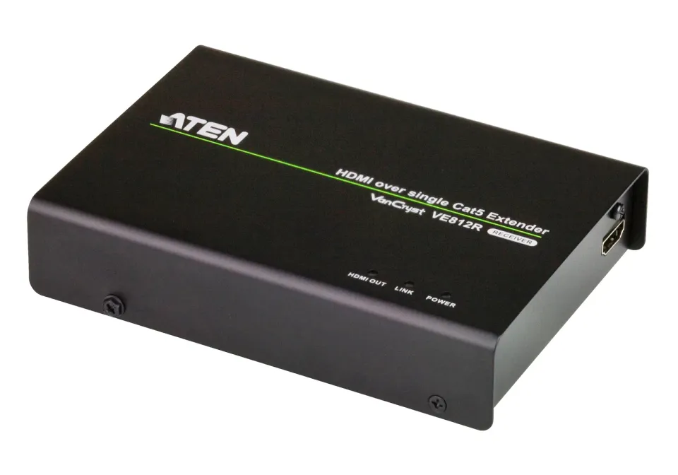 ATEN VE812R-AT-G HDMI OVER SINGLE CAT5 EXTENDER Receiver W/EU ADP