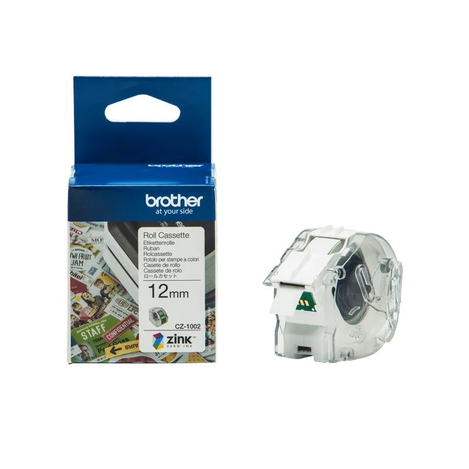 Brother - CZ1002 papírová páska (plnobarevná, bez inkoustová, šíře 12 mm), délka