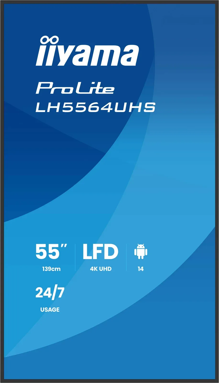 55" iiyama LH5564UHS-B1AG:VA,4K UHD, Android,24/7