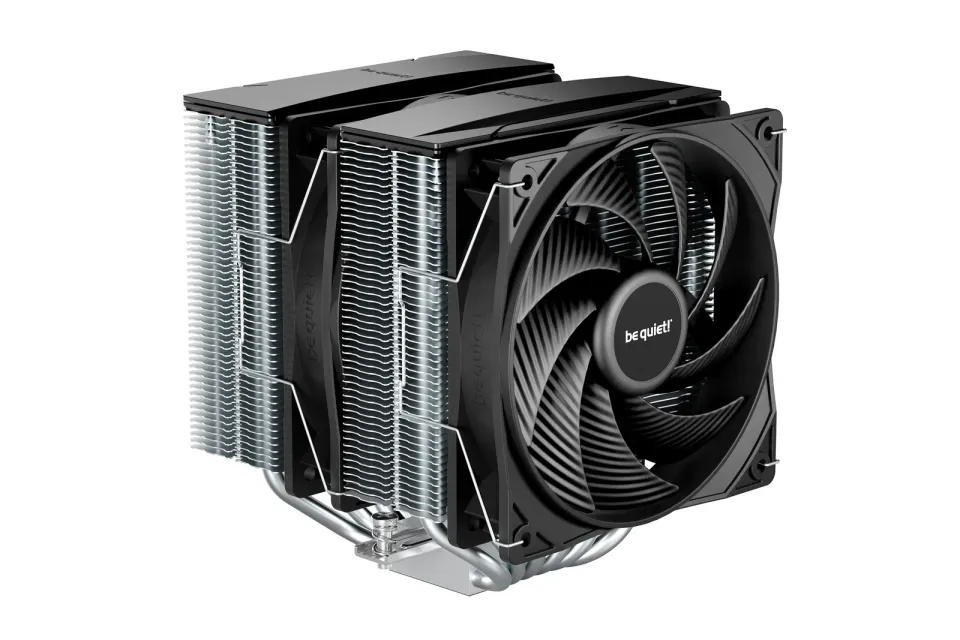 Be quiet! chladič CPU PURE ROCK PRO 3 / 2x120mm PWM fan / 6xheatpipe / stříbrný