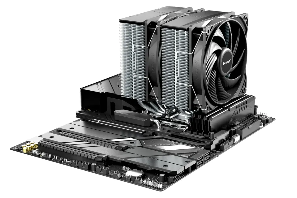 Be quiet! chladič CPU PURE ROCK PRO 3 / 2x120mm PWM fan / 6xheatpipe / stříbrný