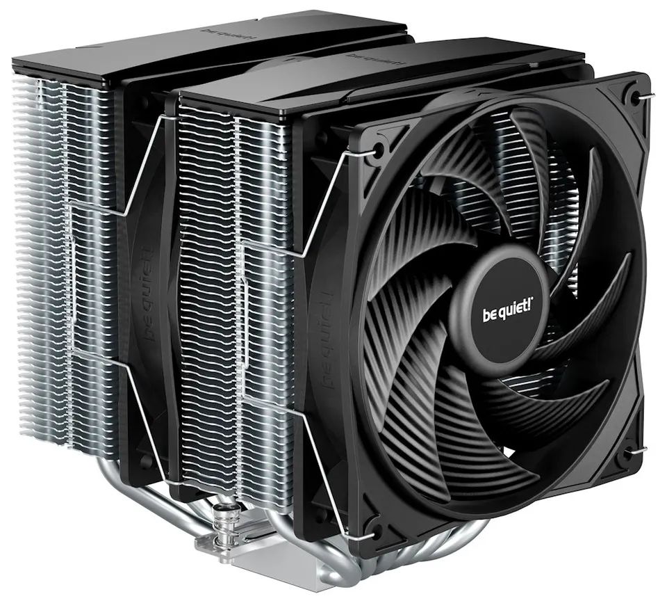 Be quiet! chladič CPU PURE ROCK PRO 3 / 2x120mm PWM fan / 6xheatpipe / stříbrný
