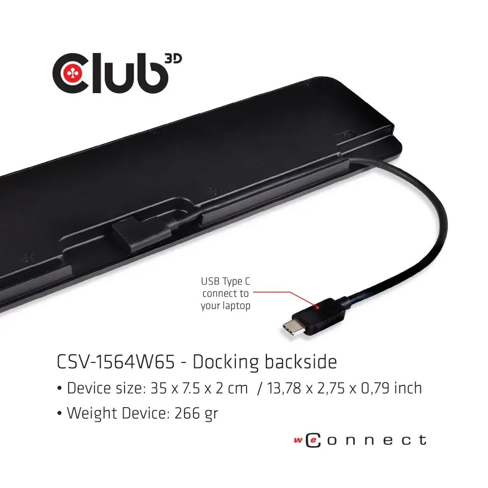Club3D Dokovací stanice USB-C 14v1, 1xDP, 1xHDMI, 1xVGA, 2xUSB-C, 5xUSB, čtečka SD karet, černá