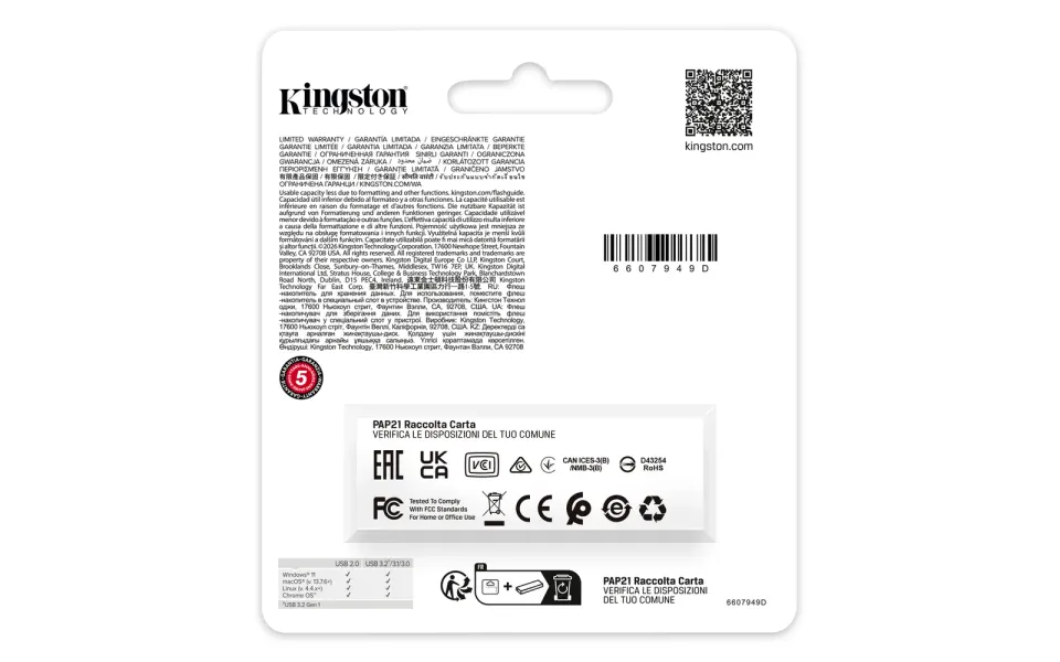 KINGSTON DataTraveler EXODIA S 64GB USB3.2 Gen1 flash drive (otočný)