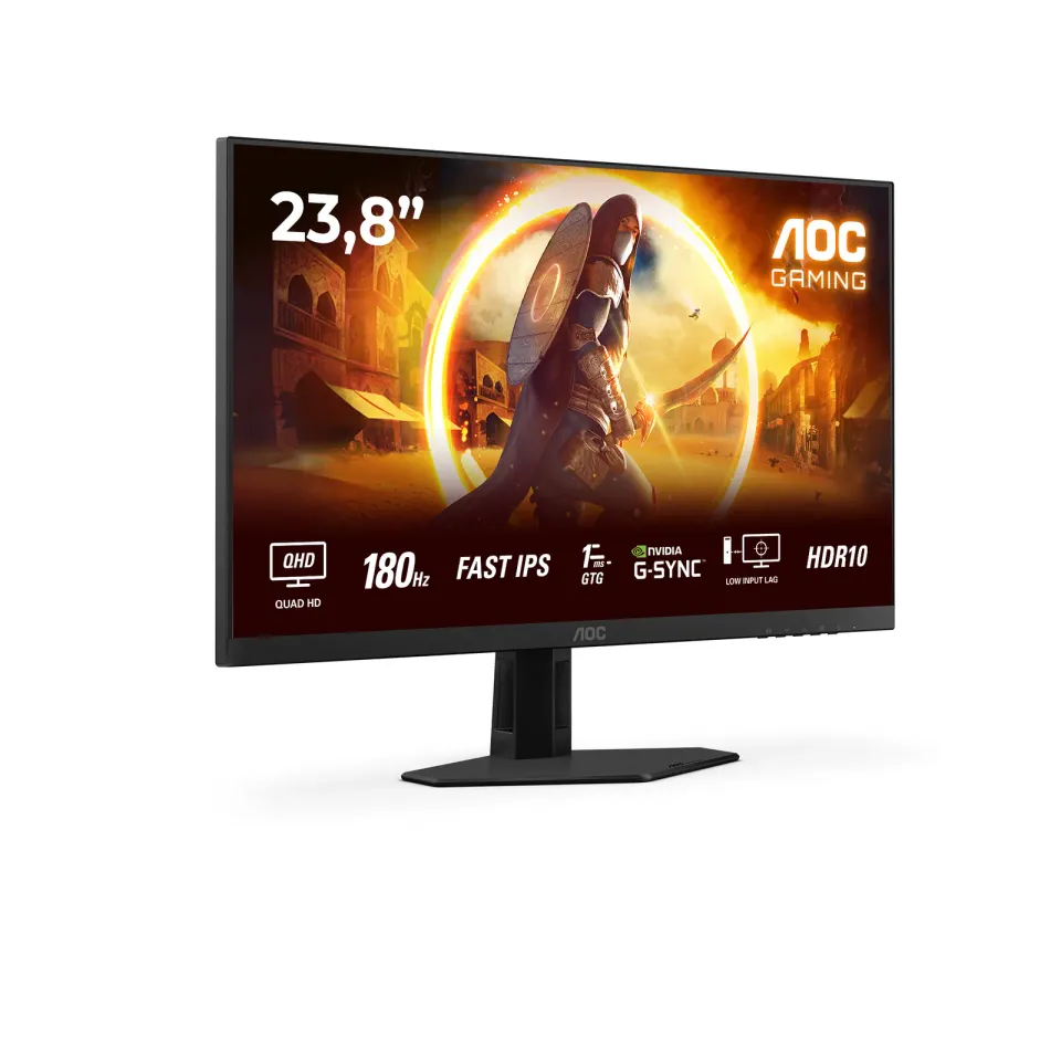 AOC LCD herní Q24G4RE 23,8" IPS/2560x1440@180Hz/0,5ms/300cd/2xHDMI/DP/Repro/VESA