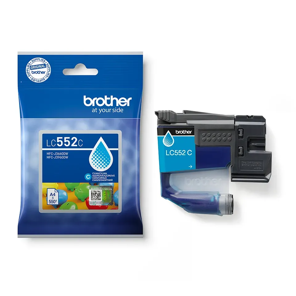 Brother LC-552C (inkoust cyan, 550 str.)
