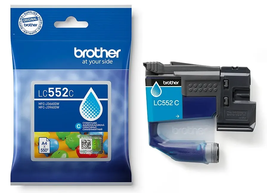 Brother LC-552C (inkoust cyan, 550 str.)