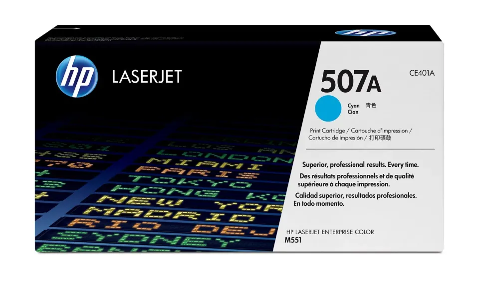 HP CE401A originální toner azurový č.507A cyan cca 6000str. (pro CLJ M551, M570 azurový)