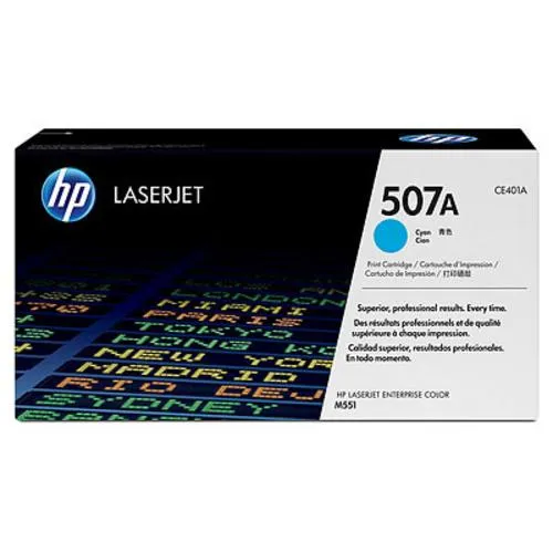 HP CE401A originální toner azurový č.507A cyan cca 6000str. (pro CLJ M551, M570 azurový)