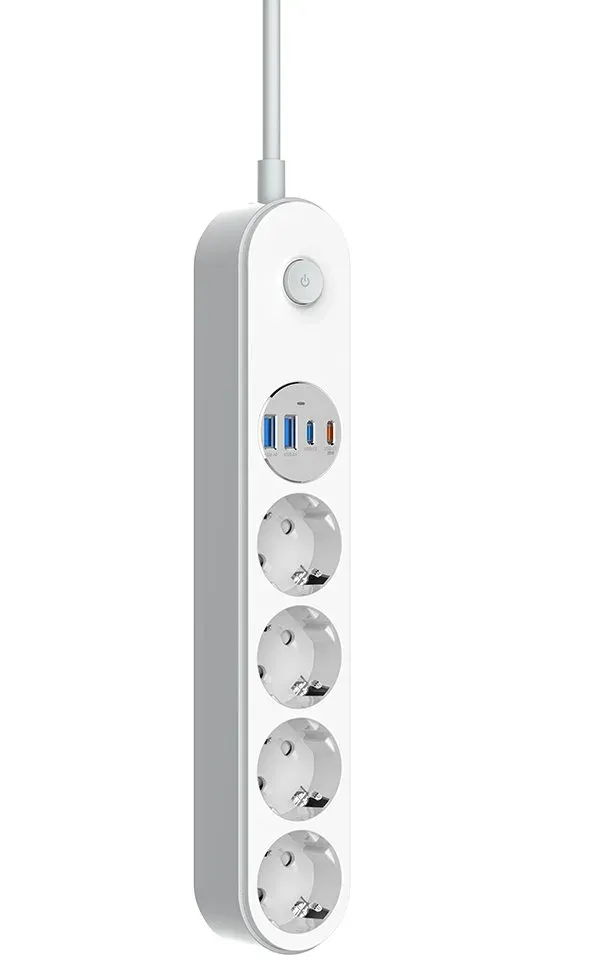 COLORWAY Prodlužovací napájecí přívod/ 4x Schuko/ 2x USB-C 20W/ 2x USB-A/ kabel 2m