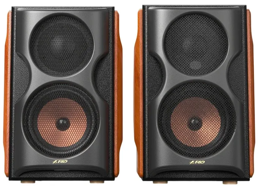 FENDA F&D repro R80BT/ 2.0/ 160W/ dřevěné/ černodřevěná barva/ BT5.4/ USB/AUX/optický/koaxiální vstup/ dálkové ovládání