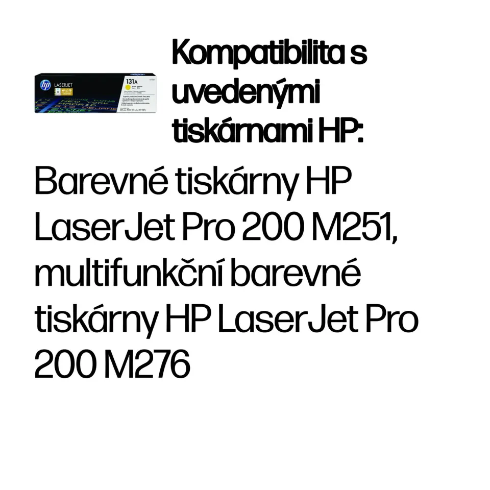 HP CF212A originální toner žlutý toner č.131A cca 1800str. (pro CLJ M251, M276, yellow)