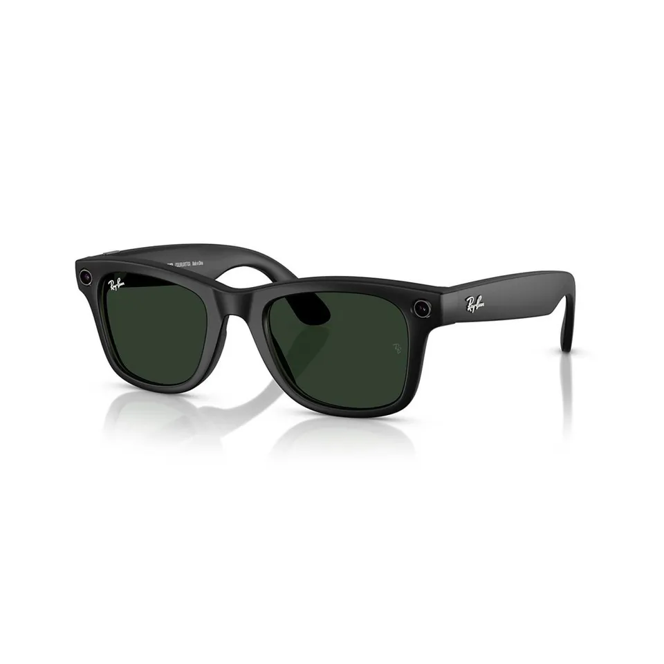 Meta Ray-Ban Gen1 Wayfarer - Matte Black/Clear to Graphite Green Transitions (Large)