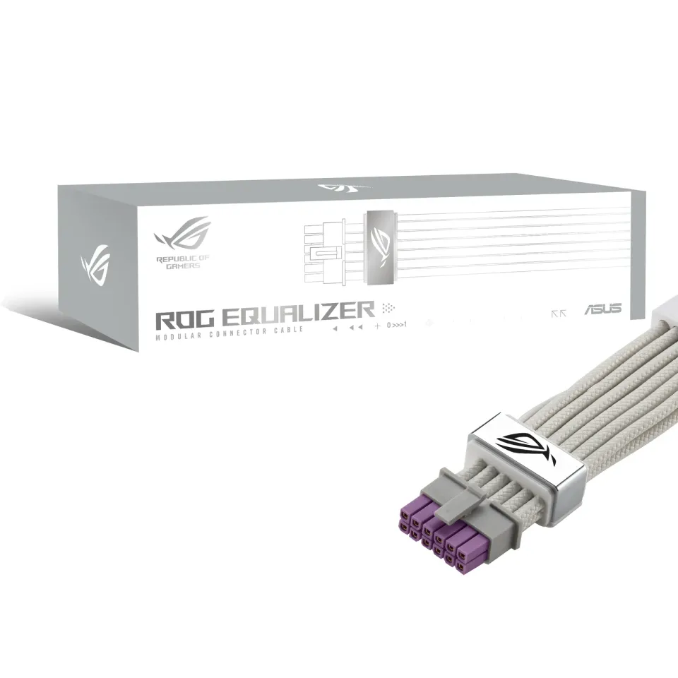 ASUS ROG-EQUALIZER 12V-2x6 PCI-E napájecí kabel, 750mm, bílá