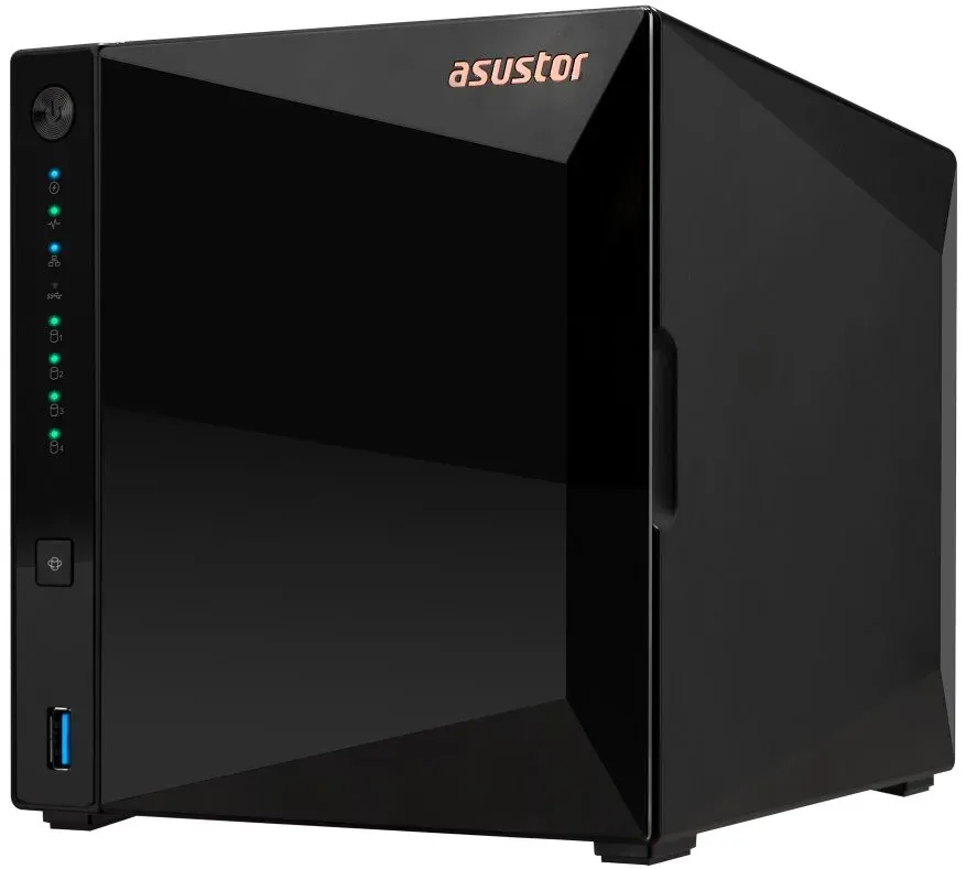 ASUSTOR DRIVESTOR 4 PRO (AS3304T v2) datové úložiště NAS, 4× 2,5"/3,5" SATA III, quad-core 1,7GHz, 2GB DDR4, 1× 2,5GbE LAN, 3× USB 3.2 Gen1, WOW