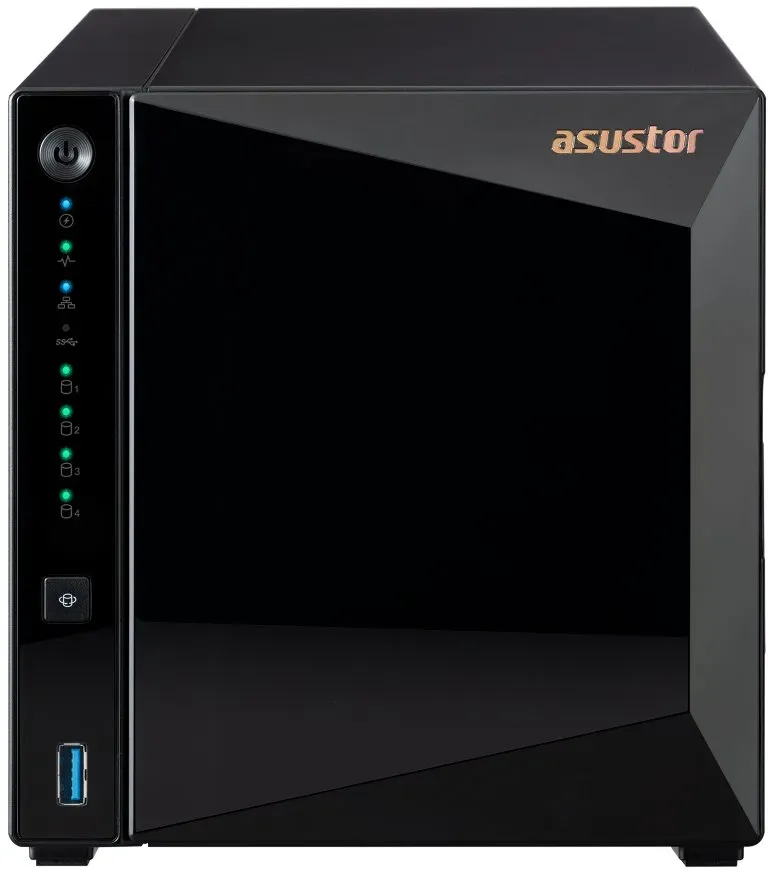 ASUSTOR DRIVESTOR 4 PRO (AS3304T v2) datové úložiště NAS, 4× 2,5"/3,5" SATA III, quad-core 1,7GHz, 2GB DDR4, 1× 2,5GbE LAN, 3× USB 3.2 Gen1, WOW