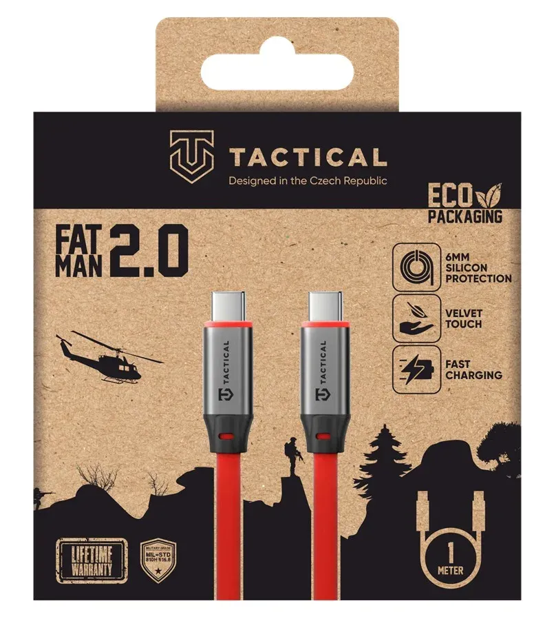 Tactical Fat Man 2.0 Cable USB-C/USB-C 1m Red