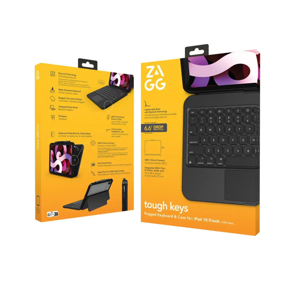 Keyboard Tough Keys Apple iPad 10th Gen Black Czec