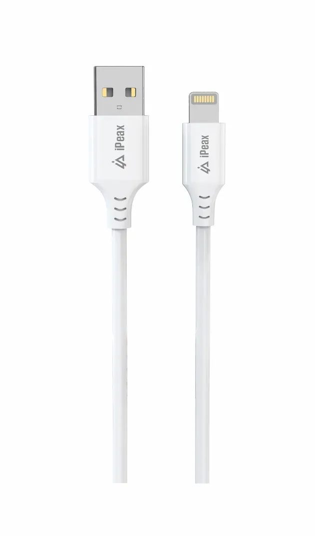 TPU KABEL USB-A / LIGHTNING 1,5M, USB 2.0 BÍLÝ