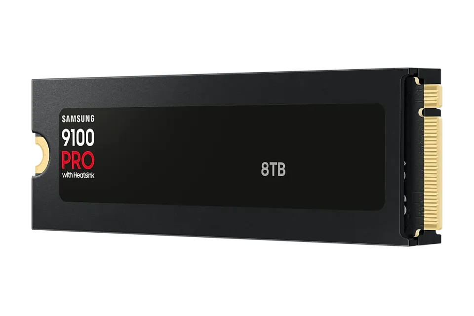 SAMSUNG 9100 PRO 8TB (s chladičem) PCIe 5.0 NVMe SSD M.2 PCIe 5.0 x4 NVMe 2.0 (čtení max. 14800MB/s, zápis max. 13400MB/s)