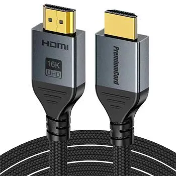 PremiumCord Ultra HD HDMI 2.2 kabel 16K@60Hz, 8K@240Hz, 4K@480Hz zlacené 3m