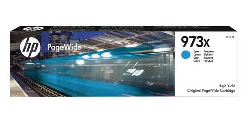 HP F6T81AE originální náplň azurová č.973X velká (cca 7000 stran, cyan, pro PageWide Pro 477, Pro 452