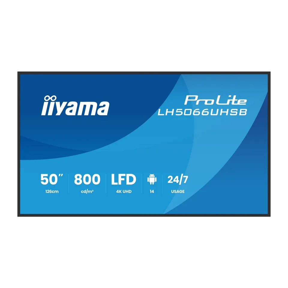 50" iiyama LH5066UHSB-B1AG:VA,4K UHD,IPX5,DP-out