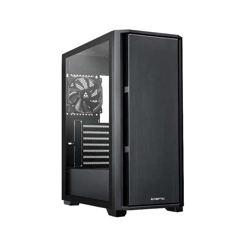 CHIEFTEC Pro Midi Q / ATX / 120mm fan / 2xUSB 2.0 / USB 3.0 / USB-C / tvrzené sklo / černá