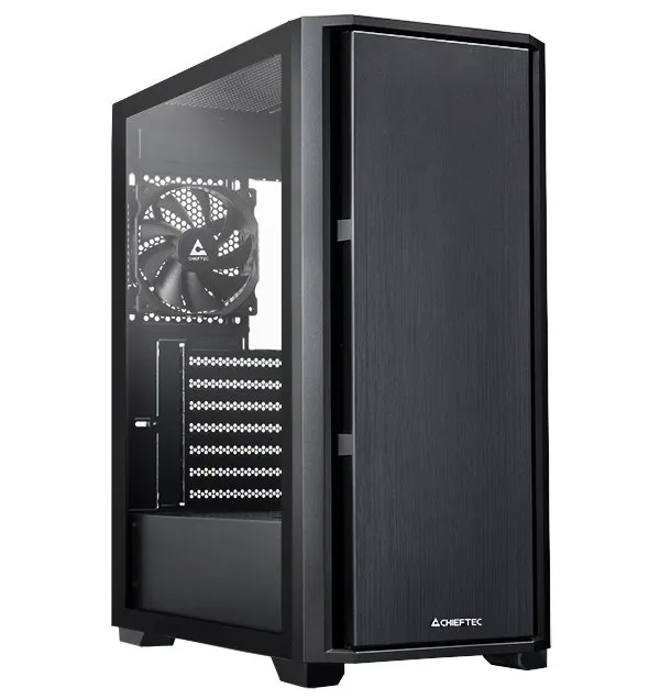 CHIEFTEC Pro Midi Q / ATX / 120mm fan / 2xUSB 2.0 / USB 3.0 / USB-C / tvrzené sklo / černá