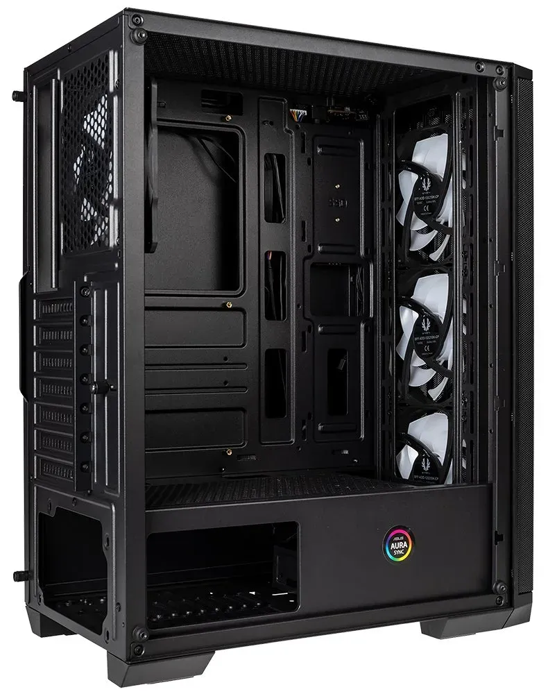 BitFenix skříň Nova Mesh SE TG ARGB / ATX / 4x120mm ARGB / USB 3.0 / tvrzené sklo / černá