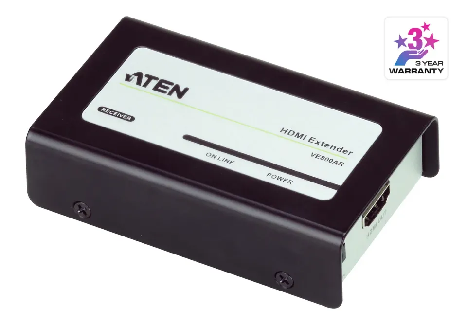 ATEN VE800AR-AT-G HDMI EXTENDER Přijímač včetně EU adaptéru (podporován jeden Ca