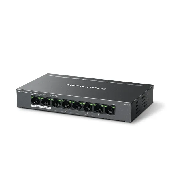 MERCUSYS MS108GP - 8portový gigabitový stolní switch se 7 porty PoE+, 8× 10/100/