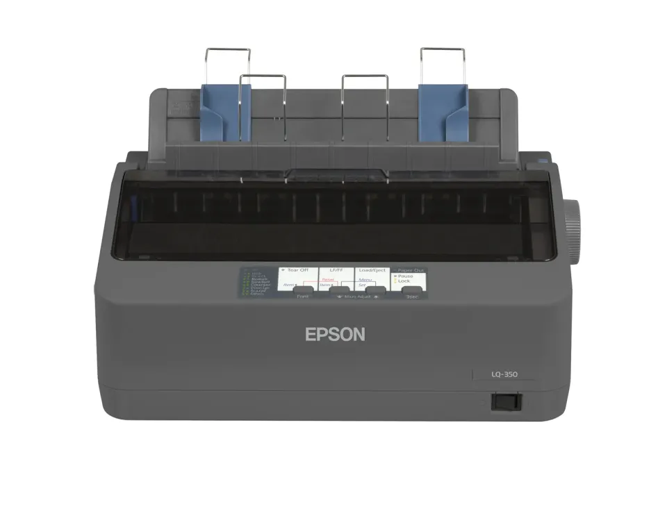 Epson LQ-350 – compact 24-pin dot matrix printer, 80 columns, up to 347 cps, 1 + 3 copies, USB, parallel, serial