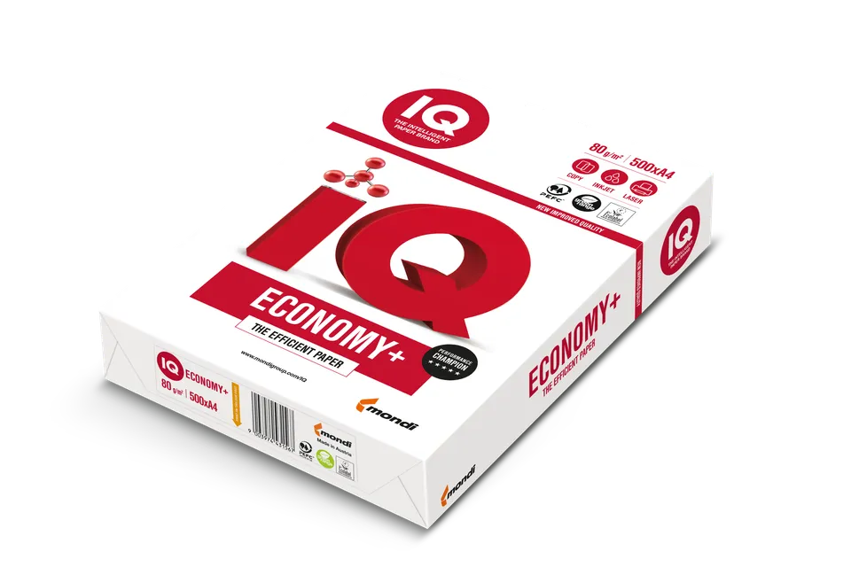 Europapier IQ ECONOMY+ papír A4, 80g/m2, 1x500listů - VYSOKÁ KVALITA, VYSOKÁ BĚL