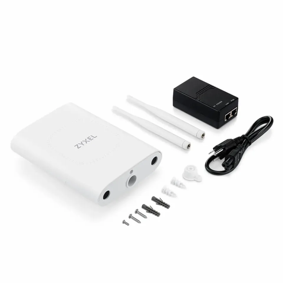 ZYXEL NWA55BE BE5100, 2x2 MU-MIMO, Smart Mesh, Outdoor IP55, PoE+ (802.3at), Standalone/Nebula Cloud Mng Inclued adapter