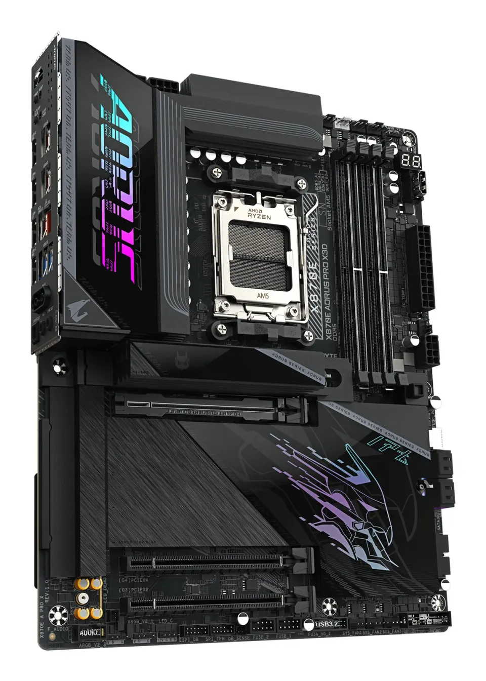 GIGABYTE MB Sc AM5 X870E A PRO X, AMD X870E, 4xDDR5, 2xUSB-C, 2xHDMI, Wifi, ATX