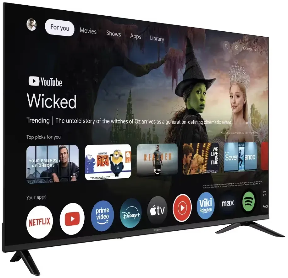 STRONG SMART LED TV 50"/ SRT50UH7773/ UHD/ 3840x2160/ DVB-T2/C/S2/ H.265/HEVC/ 4xHDMI/ 2xUSB/ Wi-Fi/ LAN/ E/ ANDROID 14