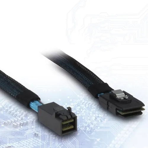 INTER-TECH kabel Mini-SAS HD (SFF-8643) na Mini-SAS (SFF-8087), 0,75 m