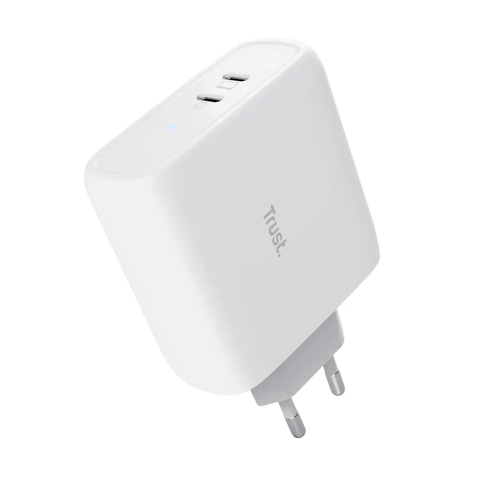 TRUST nabíječka MAXO 65W, 2x USB-C, bílá