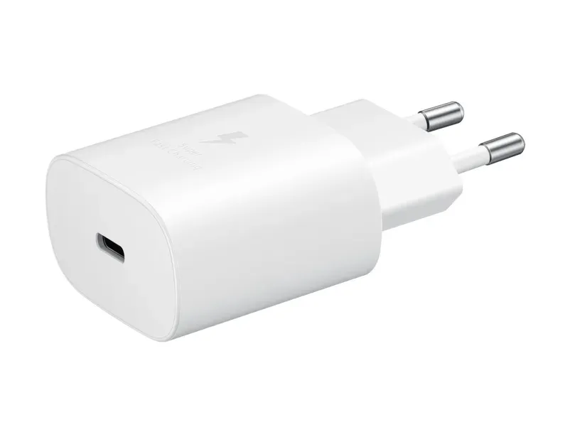 Samsung cestovní nabíječka EP-TA800XWE, Quickcharge 25W, kabel USB-C, bílá